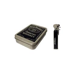 Jack Daniel's tobacco tin and flint action gas lighter