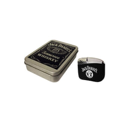 Jack Daniel's tobacco tin and electronic gas lighter