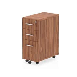 Dynamic I001652 office drawer unit Walnut Melamine Faced Chipboard (MFC)