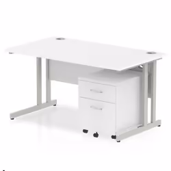Dynamic Impulse Cantilever Straight Office Desk W1400 x D800 x H730mm