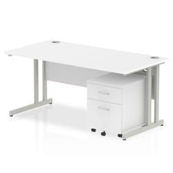 Dynamic Impulse Cantilever Straight Ofice Desk W1600 x D800 x H730mm W