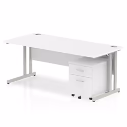 Dynamic Impulse Cantilever Straight Office Desk W1800 x D800 x H730mm
