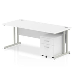 Dynamic Impulse Cantilever Straight Office Desk W1800 x D800 x H730mm