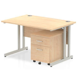 Dynamic Impulse Cantilever Straight Office Desk W1200 x D800 x H730mm