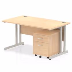 Dynamic Impulse Cantilever Straight Office Desk W1400 x D800 x H730mm