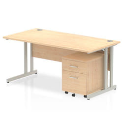 Dynamic Impulse Cantilever Straight Office Desk W1600 x D800 x H730mm