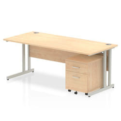 Dynamic Impulse Cantilever Straight Office Desk W1800 x D800 x H730mm