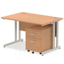 Dynamic Impulse Cantilever Straight Office Desk W1200 x D800 x H730mm
