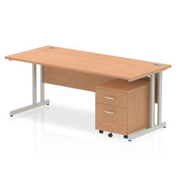 Dynamic Impulse Cantilever Straight Office Desk W1800 x D800 x H730mm