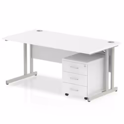 Dynamic Impulse Cantilever Straight Office Desk W1200 x D800 x H730mm