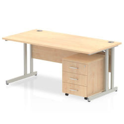 Dynamic Impulse Cantilever Straight Office Desk W1400 x D800 x H730mm
