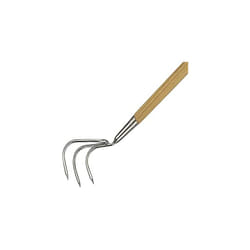 Stainless Steel Long Handled 3 Prong Cultivator 100% FSC