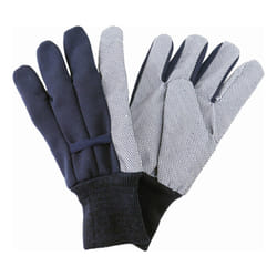 Kent & Stowe Mens Jersey Cotton Large Gardening Grip Gloves Navy