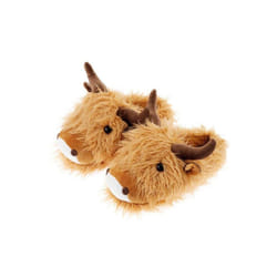 Highland Cow Fuzzy Friend Slippers