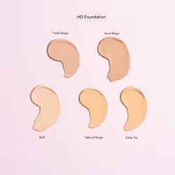HD Foundation - Oil-Free Liquid Foundation for Poreless, Matte Medium Coverage - 30ml (Early Tan)