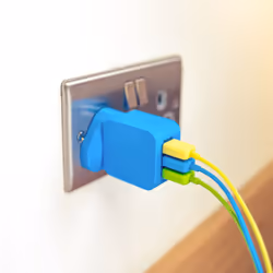 Juice Triple Charger mains Blue - Additional view 5