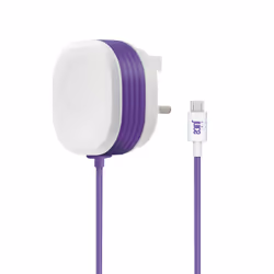 Juice JUI-MAINS-MICRO-2.1A, Indoor, AC, 5 V, 1.5 m, Purple, White