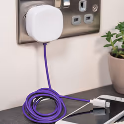 Juice JUI-MAINS-MICRO-2.1A mobile device charger Smartphone, Tablet Purple, White AC Indoor
