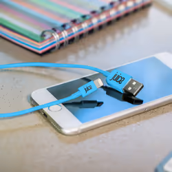 Juice JUI-CABLE-LIGHT-2M-RND-AQA lightning cable Cyan