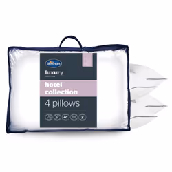 Silentnight Luxury Hotel Collection Piped Pillows 4 Pack Medium Support