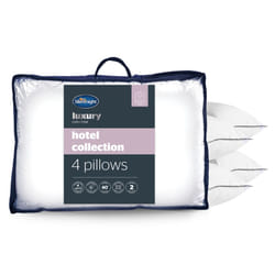 Silentnight Luxury Hotel Collection Piped Pillows 4 Pack Medium Support