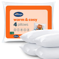 Silentnight Warm And Cosy Pillows 4 Pack Hypoallergenic Medium Support