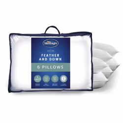 Silentnight Duck Feather And Down Anti Allergy Pillows 6 Pack