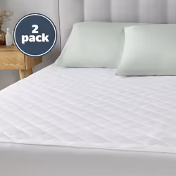 Silentnight Anti Allergy Mattress Protectors Double, 2 Pack, Hypoallergenic Easy Fit Cover - SuperKing