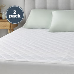 Silentnight Anti Allergy Mattress Protectors Double, 2 Pack, Hypoallergenic Easy Fit Cover - Small Double