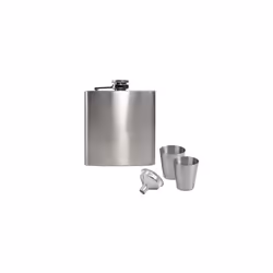 Personalised 6oz Hip Flask and Accessories Gift Set