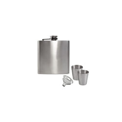 Personalised 6oz Hip Flask and Accessories Gift Set