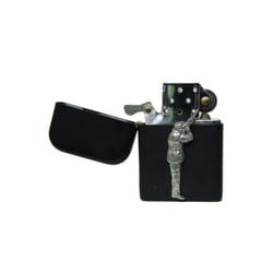 Hunting matte black stormproof petrol lighter