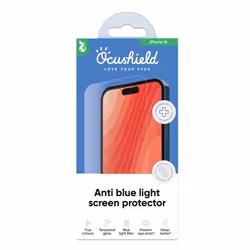 Ocushield OCUIPHONES15AZ, Apple, iPhone 15 Pro, Blue light protection, Transparent, 1 pc(s)