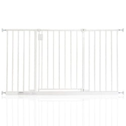 Safetots Extra Wide Hallway Baby Gate - White, 128cm - 134cm