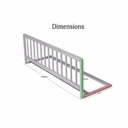 Safetots Wooden Bed Rail - Grey