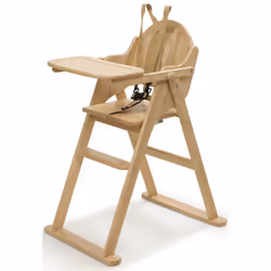 Safetots Simply Safe Folding Wooden High Chair Natural