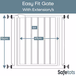 Bettacare Easy Fit Pet Gate - White, 100.8cm - 108.8cm