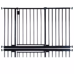 Safetots Extra Wide Hallway Baby Gate - Black, 121.8cm - 127.8cm