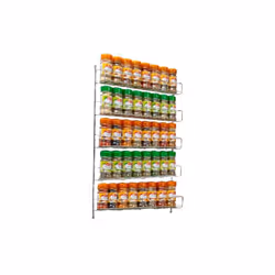 5 Tier Spice Rack For Kitchen Door Cupboard or Wall