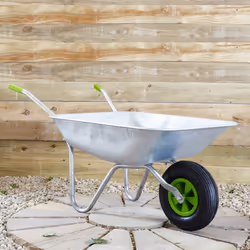 65l Wheelbarrow With Galvanised Pneumatic Tyre