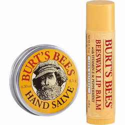 Burt's Bees A Bit of Burt's Bees 2 Piece Moisturising Gift Set - 1 x 100% Natural Origin Beeswax Lip Balm with Vitamin E and Peppermint (4.25 g) and 1