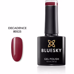 Bluesky Gel Nail Polish, Decadence 80525, Dark, Jam, Red, Long Lasting, Chip Resistant, 10 ml (Requires Drying Under UV LED Lamp)