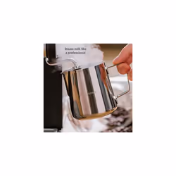 Milk Jug Stainless Steel for Frothing and Coffee Machine 350ml Barista Style Metal Jug Steady Pour Lip and Measuring Scale Milk Art Pen