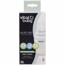 Vital Baby Nurture Silicone Feed Assist Feeding Bottle Slow Flow Teat 150ml/5oz