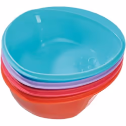 Nourish Scoop Feeding Bowls - Food Mashing Zones - Easy Scoop Sides - Bright Colours - 4 Months+ - Fizz - 4pk