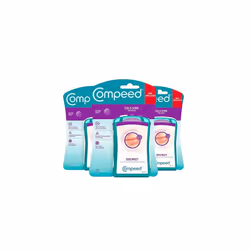 Compeed Cold Sore Discreet Healing Patch, 45 Patches (3 Packs of 15), Cold Sore Treatment, More Convenient than Cold Sore Creams, Dimensions: 1.5