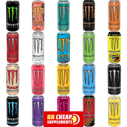 Monster Energy Drink 500ml Original Zero Sugar - Pacific Punch, 12 Cans