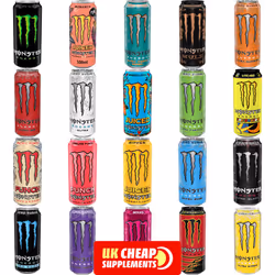 Monster Energy Drink 500ml Original Zero Sugar - Pipeline Punch, 6 Cans