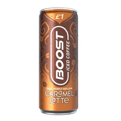 Boost Energy Drink Iced Coffee Latte Espresso - 6x250ml, Caramel Latte