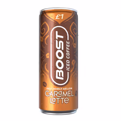 Boost Energy Drink Iced Coffee Latte Espresso - 24x250ml, Caramel Latte